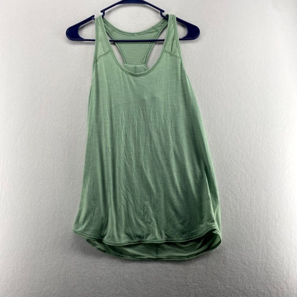 Lululemon Light Green Long Workout Tank Athletic Wear Womens Size XS